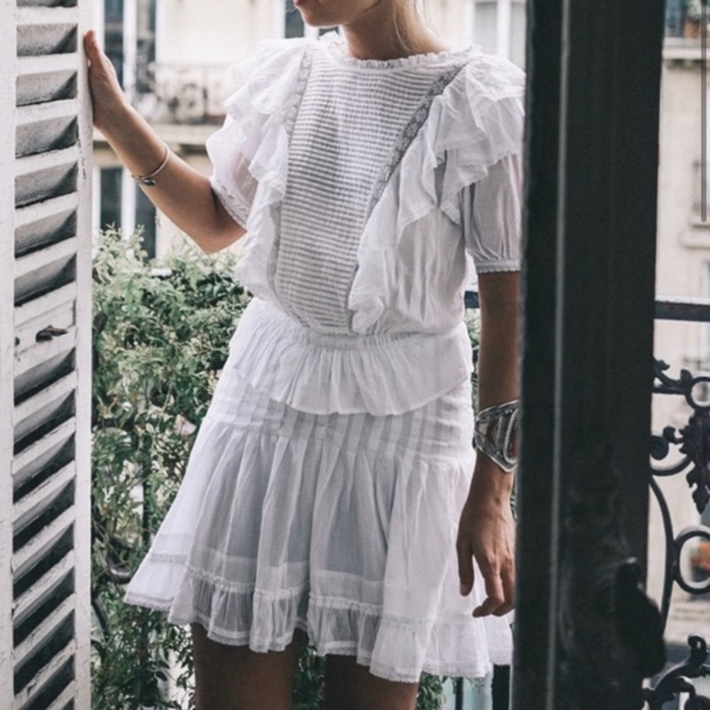 Isabel Marant Etoile Naoko Alice White Dress size 36 US 4